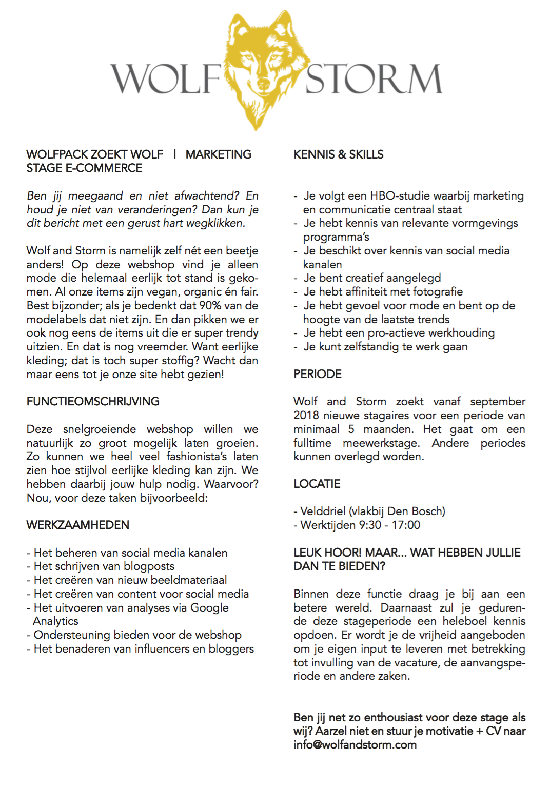 Stage Eerlijke Kleding