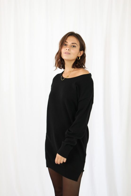 Wolf & Storm | Cleo Tuniek Biokatoen Zwart