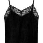 top velvet misty black