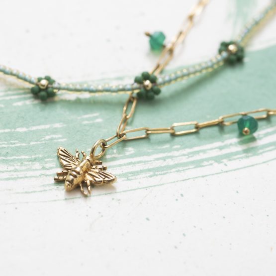 A Beautiful Story Goodness Aventurine Gold Necklace 1