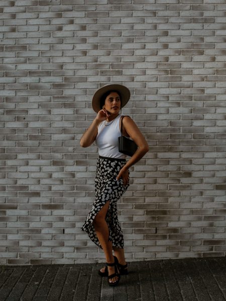 Wolf & Storm| Duurzame Midiskirt Viscose Flower