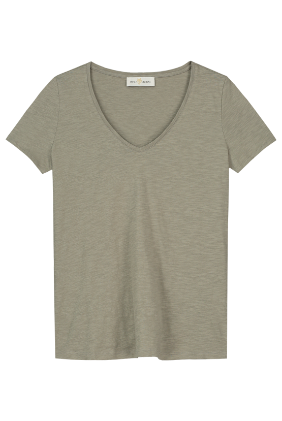 Wolf & Storm Liv V-hals Shirt Biologisch Katoen Groen