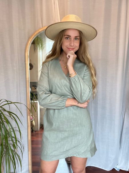 Wolf & Storm Duurzame Jurk Linnen Groen