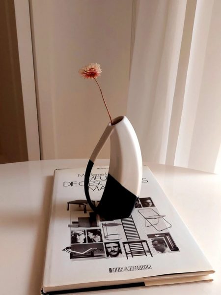 Vintage Abstract Vaasje Zwart-Wit