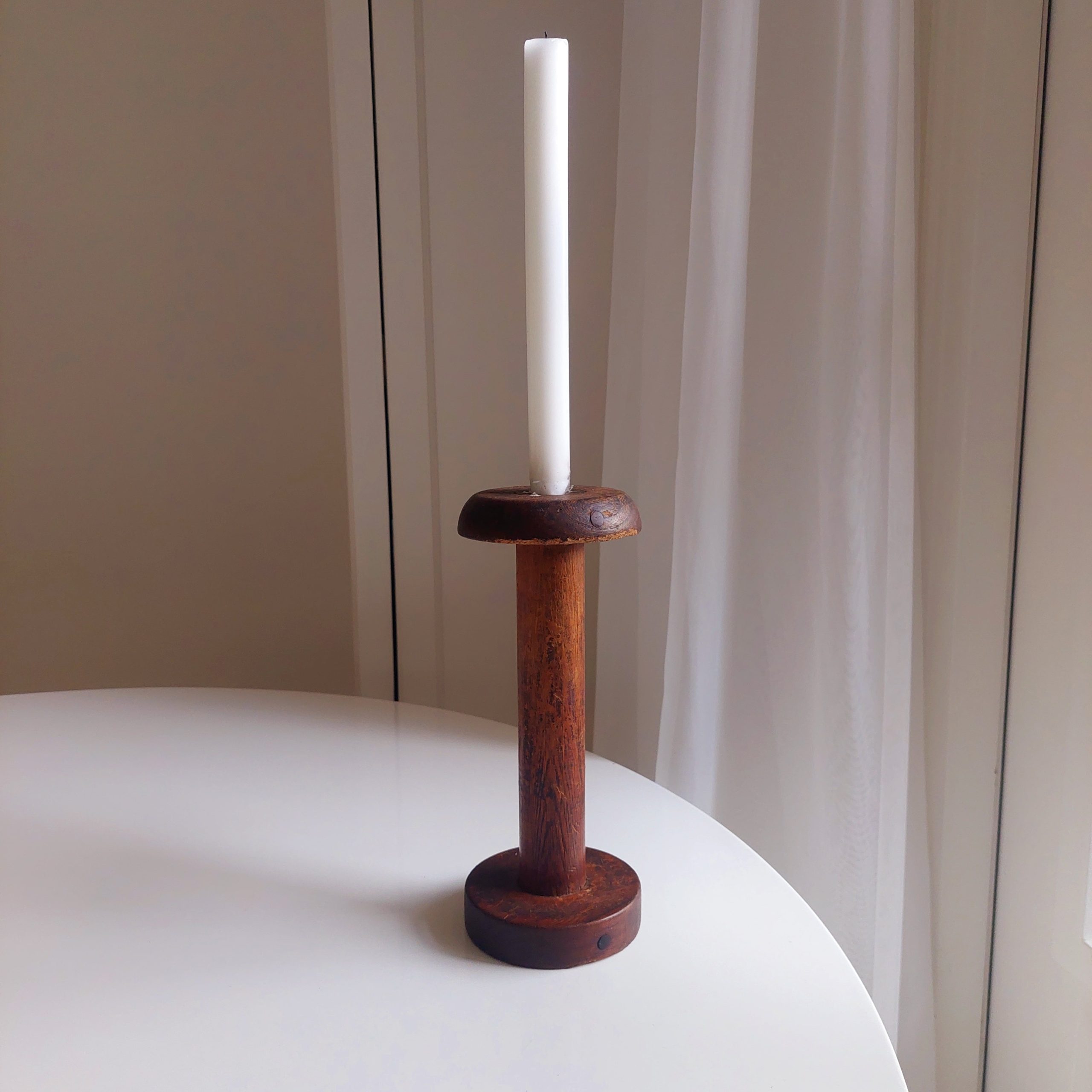 Kandelaar Hout Japandi Antiek 3