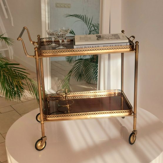 Vintage Hollywood Regency Trolley Drankkar 2