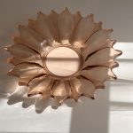 Art Deco Zonnebloem Schaal Roze-min