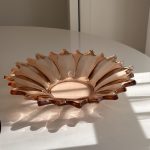 Art Deco Zonnebloem Schaal Roze-min