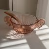 Vintage Art Deco Persglas Schaal met Lepel 3-min