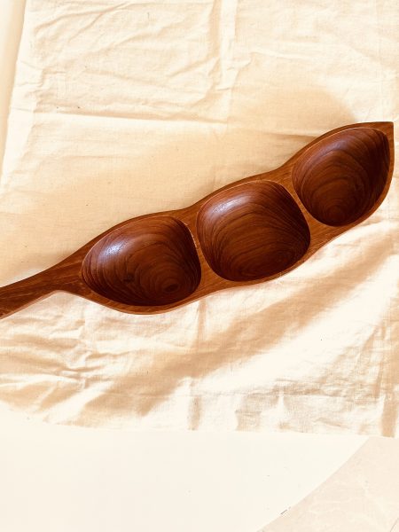 Vintage Schaal Teakhout