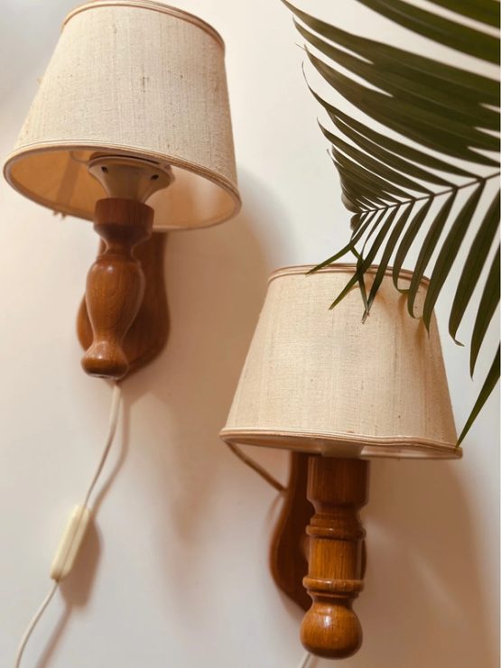 Wandlampjes Vintage Hout Deens